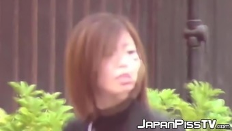 Horny Perv Records Cute Jap Girls Urinating In Public