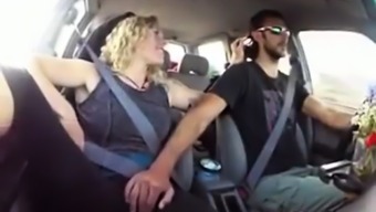 Blonde Gets Fingered Till Cum In The Car