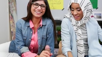 Mia Khalifa - Busty Arab Pornstar Trains Her Muslim Friend How To Suck Cock