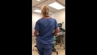 Sexy Nurse Having Fun At Work