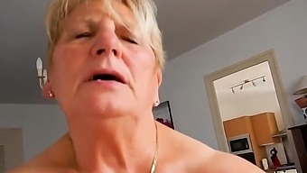 Grandma Rides Hubby And Tries Not To Moaning