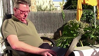 Caught Masturbating And Watching Porn Outdoors By The Wife