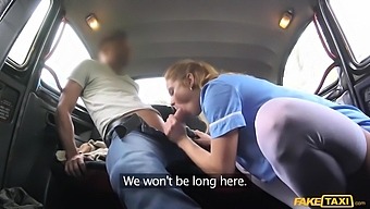 Czech Nurse In Sexy Lingerie Fucks With Taxi Cab Driver
