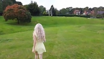 Slutty Blonde Teen Rides A Dick In Crowded Public Park