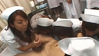 Japanese Hospital Nurse Training Day Milking Patient