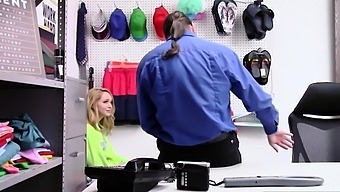 Old Security Guard Fucking The Thiefs Blonde Teen Girlfriend