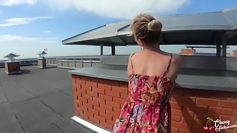 Horny Milf Anal Sex On Roof - Ass To Mouth And Public Facial