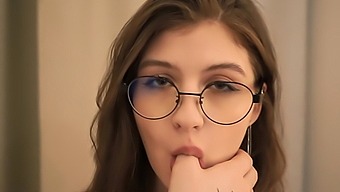 Cumming On The Naughty Girl'S Glasses