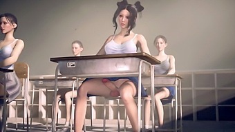 Futanari Asian Girls Having Sex In Public Classroom 3d Anima