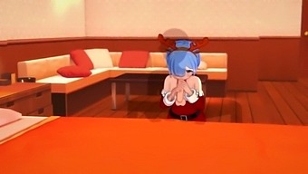 Re:Zero Rem Rides Cock And Gets A Creampie For Christmas.