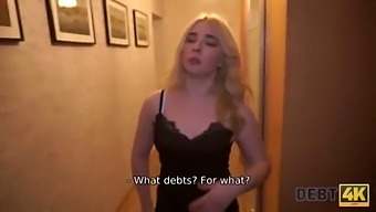 Debt4k. Some Expensive Furniture Turns Modest Babe Into Prostitute
