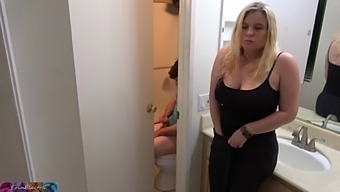 Stepson Caught Masturbating In The Bathroom Fucks Stepmom