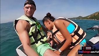 Jetski Blowjob In Public With His Real Asian Teen Girlfriend
