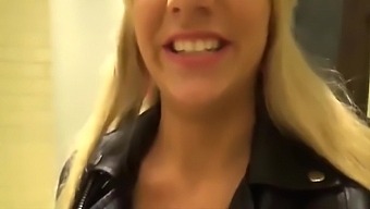 Kay London In Quick Blowjob With Two Horny Blondes In Public Toilet
