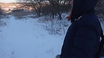 Outdoor Sex In Winter - Made A Guy Fuck Me