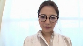 Japanese Milf With Nerdy Glasses, Seductive Home Pov Sex