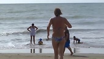 My Wife On The Beach (Part 1) Fucking, Cumshots, Masturbation