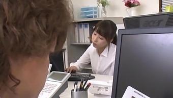 Clothed Japanese Office Female Gets Laid With The Boss