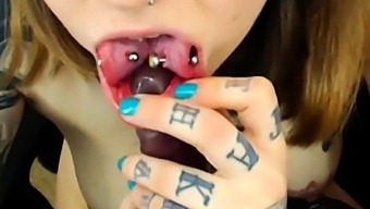 Weird Russian Tattooed Pierced Cam-Bitch