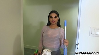 Latina Maid Ada Sanchez Takes Money To Clean The House Naked