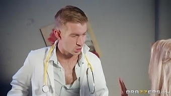 Horny Doctor Fucks The Shit Out Of Alluring Blonde Babe Doggy Style