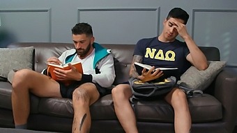 Handsome Gay Lovers Drill Each Other'S Tight Ass On The Sofa