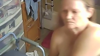 Grandma Undressing For Shower