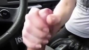 She Sucks His Cock In The Car And Swallows His Cum
