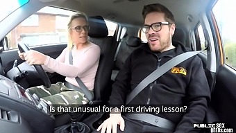 Busty Bj Milf Fucked Outdoor In Car By Driving Instructor