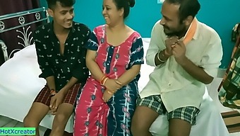Hot Milf Aunty Shared! Hindi Latest Xxx Threesome Sex