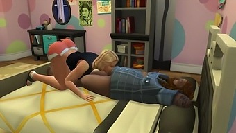 Simslust - Kelsey Lets Her College Friends Get Fucked By Her Step Family - Part 1