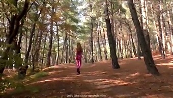 Outdoor Sex. Photographer Licks Pussy And Fucks Nude Model In The Forest