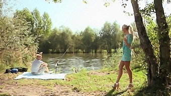 Blonde Girlfriend Jenny Simons Moans While Having Sex By The Lake