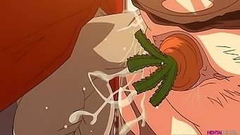 Anal Creampie With Carrot In The Pussy - Hentai Ahegao