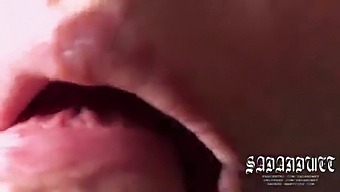 Extremely Close Up Blowjob, Loud Sucking Asmr Sounds & Huge Throbbing Cumshot In Mouth