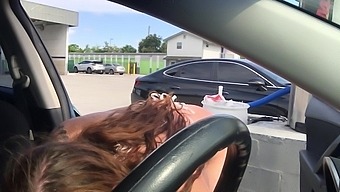 Sassy_12 Alesha Vacuums Her Car Topless.