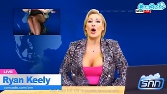 Camsoda - Big Tits Milf Ryan Keely Enjoys Sybian While Reading The News