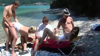 German Summer Groupsex Sex Anal Fuck Party Orgy At The Public Beach With Extreme Hot Chicks