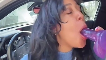Woman Masturbates And Talks Dirty In Her Car And Cabin