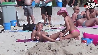 German Teens Try Lesbian Games In Mallorca Holiday