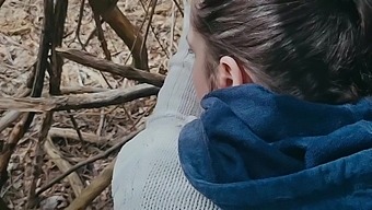 Risky Outdoors Public Fuck In Woods Next To Sports Field - Dripping Creampie And Piss