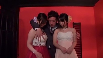 Hardcore Japanese Ffm Threesome With Sweet Chubby Darlings