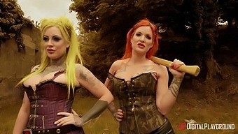 Lesbos Having Fun While Wearing Lingerie - Madison Ivy & Katrina Jade