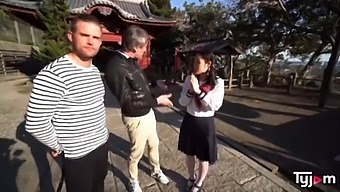 Cute Japanese Shiori Gets A Huge White Dick
