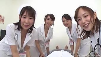 Asian Nurses Are Set To Devour Man'S Stiff Dick In Quite The Scenes