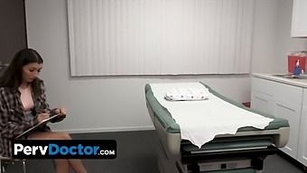 Pervdoctor - Beautiful Brunette Babe Goes For A Routine Check-Up But Gets Special Treatment Instead