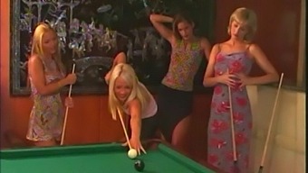 Hot Sapphic Sluts On The Pool Table - Megan Cole And Celia