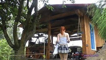 Rainy Day Barbeque Party With Short Skirts No Panties And With Small Thongs On Try On Haul Day With Leon Lambert Girls