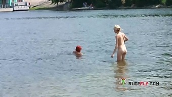 Young Nudist Babes Caught On A Hidden Camera