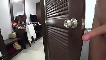 Public Dick Flash. Hotel Maid Watching Me Jack Off And Gives A Blowjob Milf